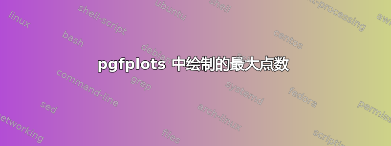 pgfplots 中绘制的最大点数