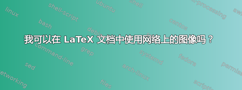 我可以在 LaTeX 文档中使用网络上的图像吗？