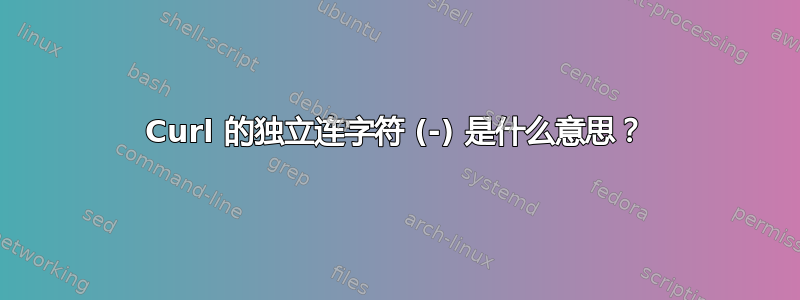 Curl 的独立连字符 (-) 是什么意思？