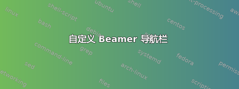 自定义 Beamer 导航栏