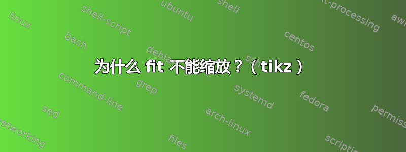 为什么 fit 不能缩放？（tikz）