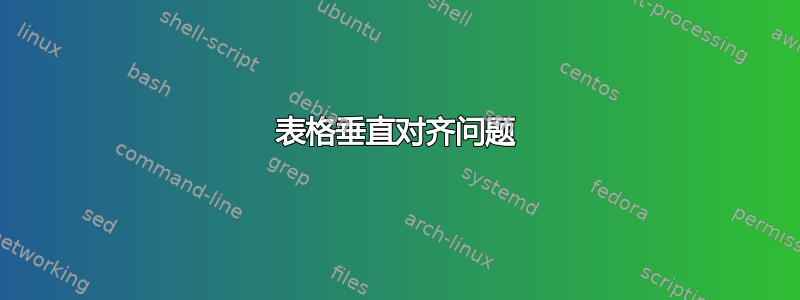 表格垂直对齐问题