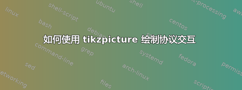 如何使用 tikzpicture 绘制协议交互