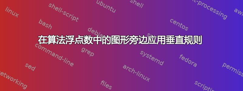 在算法浮点数中的图形旁边应用垂直规则