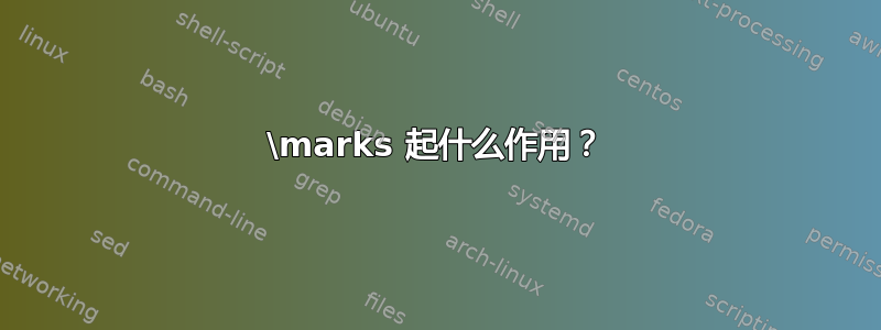 \marks 起什么作用？