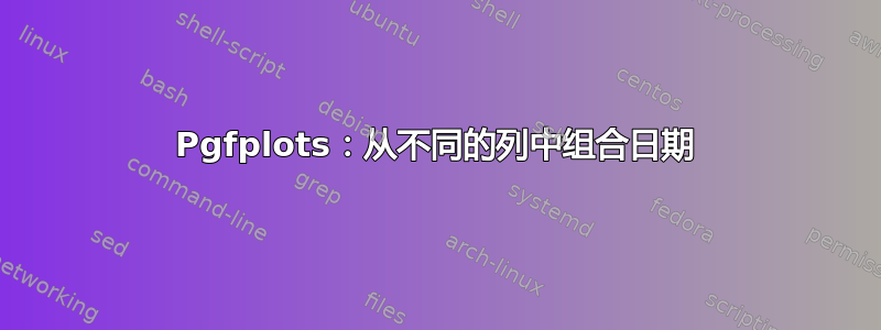 Pgfplots：从不同的列中组合日期