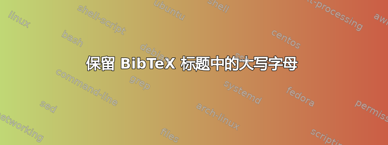 保留 BibTeX 标题中的大写字母