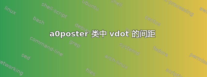 a0poster 类中 vdot 的间距