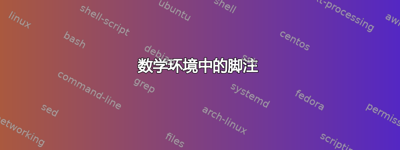 数学环境中的脚注