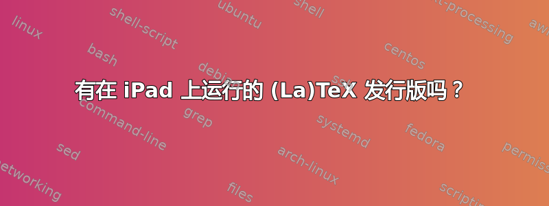 有在 iPad 上运行的 (La)TeX 发行版吗？