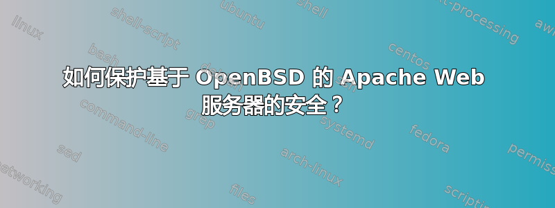 如何保护基于 OpenBSD 的 Apache Web 服务器的安全？