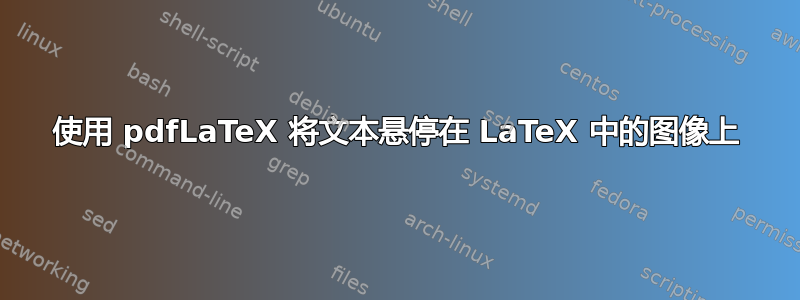 使用 pdfLaTeX 将文本悬停在 LaTeX 中的图像上