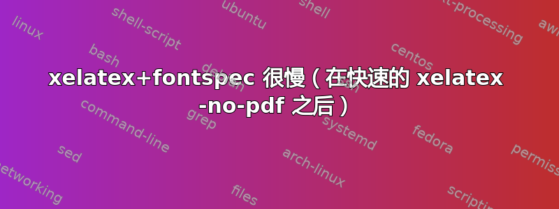 xelatex+fontspec 很慢（在快速的 xelatex -no-pdf 之后）