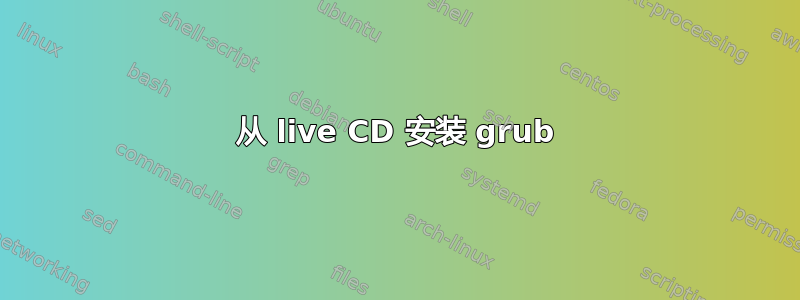 从 live CD 安装 grub