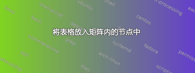 将表格放入矩阵内的节点中