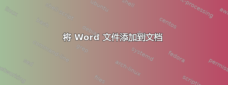 将 Word 文件添加到文档