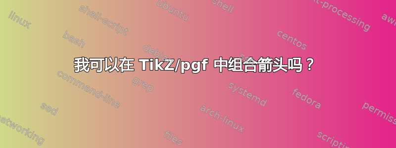 我可以在 TikZ/pgf 中组合箭头吗？