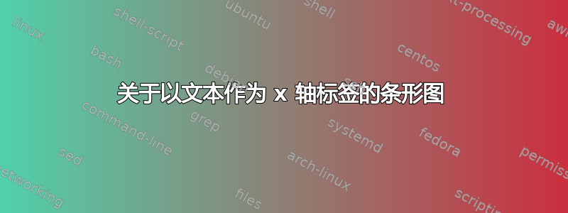 关于以文本作为 x 轴标签的条形图