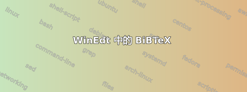 WinEdt 中的 BiBTeX