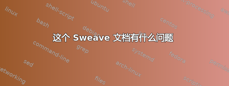 这个 Sweave 文档有什么问题