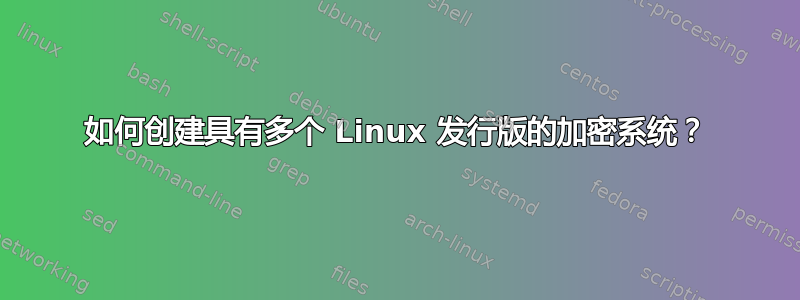 如何创建具有多个 Linux 发行版的加密系统？