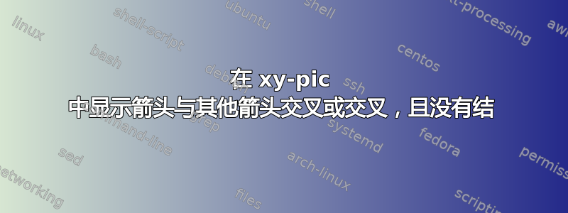 在 xy-pic 中显示箭头与其他箭头交叉或交叉，且没有结