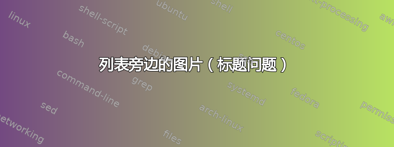 列表旁边的图片（标题问题）