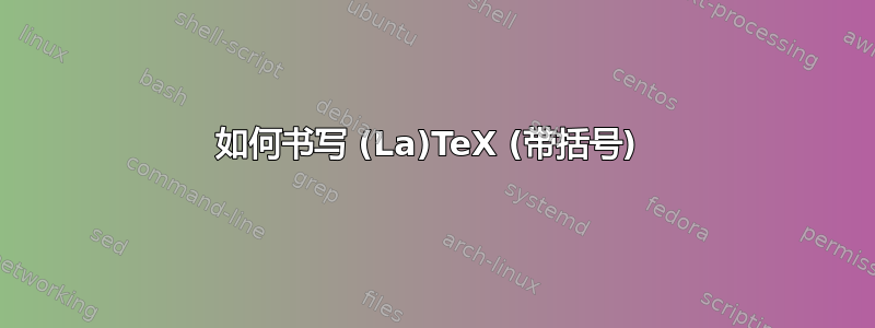 如何书写 (La)TeX (带括号) 