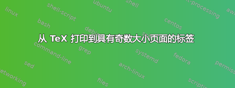 从 TeX 打印到具有奇数大小页面的标签