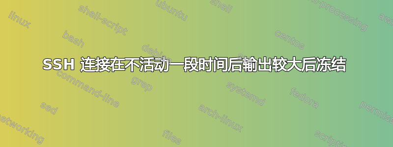 SSH 连接在不活动一段时间后输出较大后冻结