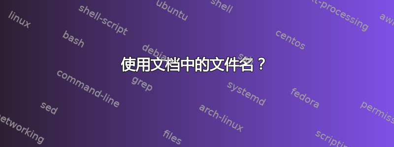 使用文档中的文件名？