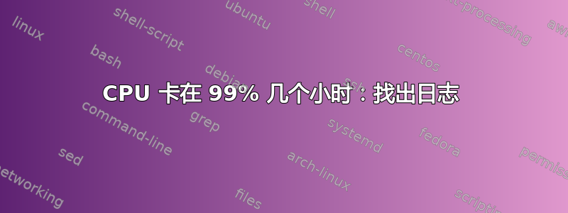 CPU 卡在 99% 几个小时：找出日志