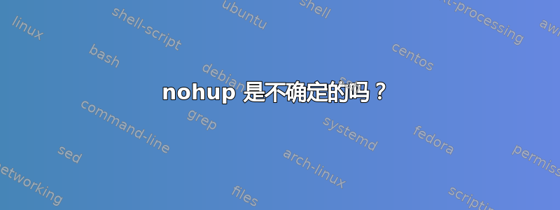 nohup 是不确定的吗？