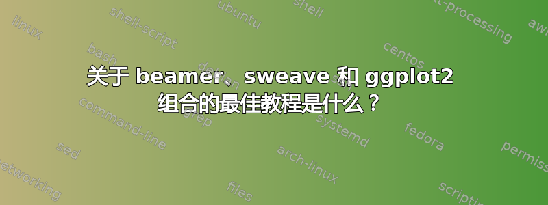 关于 beamer、sweave 和 ggplot2 组合的最佳教程是什么？