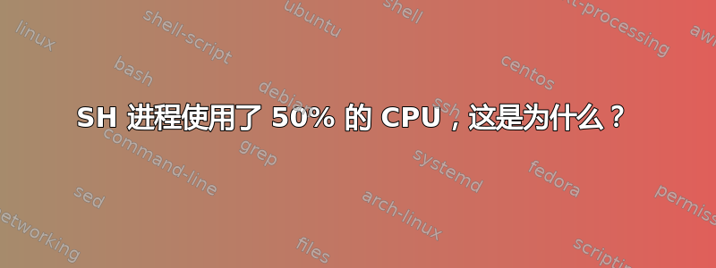 SH 进程使用了​​ 50% 的 CPU，这是为什么？