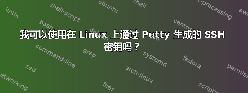 我可以使用在 Linux 上通过 Putty 生成的 SSH 密钥吗？