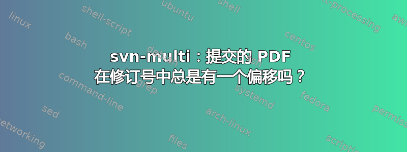 svn-multi：提交的 PDF 在修订号中总是有一个偏移吗？