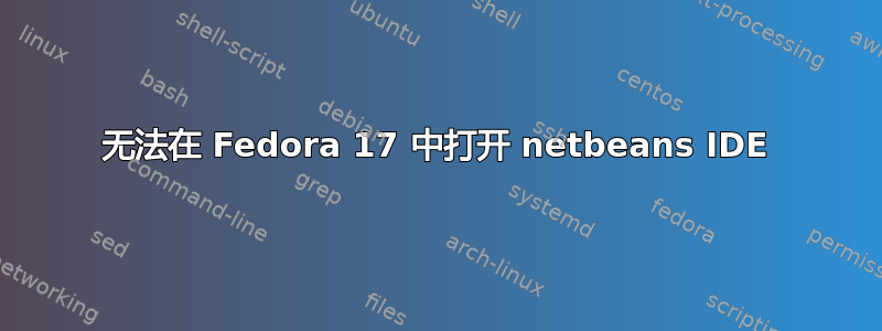 无法在 Fedora 17 中打开 netbeans IDE