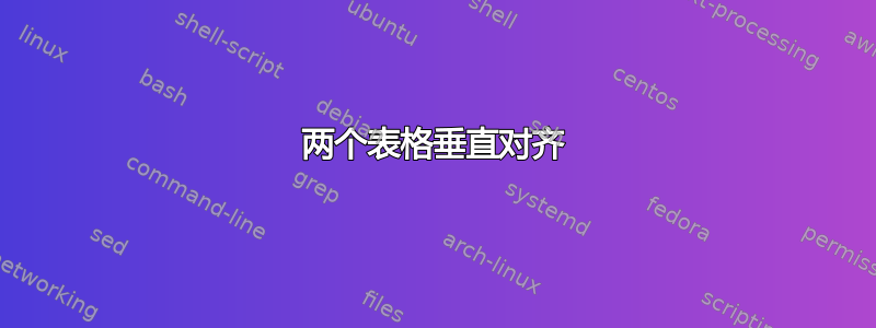 两个表格垂直对齐