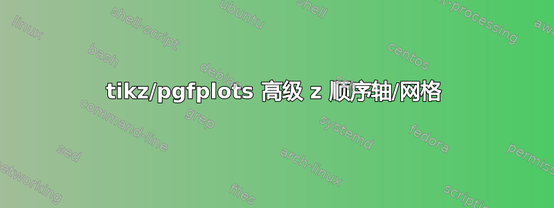 tikz/pgfplots 高级 z 顺序轴/网格