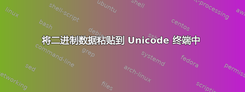 将二进制数据粘贴到 Unicode 终端中