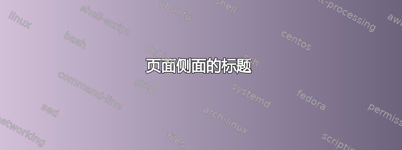 页面侧面的标题