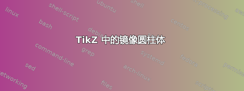 TikZ 中的镜像圆柱体