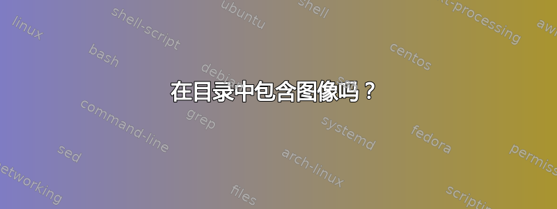 在目录中包含图像吗？