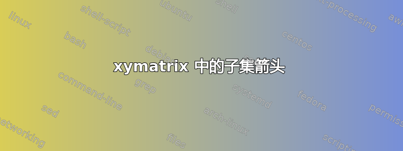 xymatrix 中的子集箭头