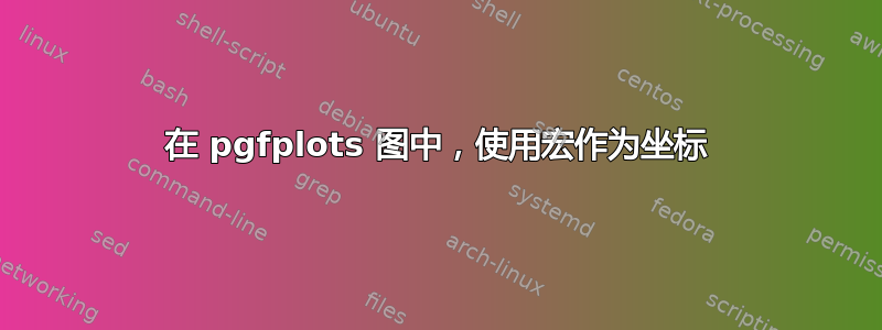 在 pgfplots 图中，使用宏作为坐标