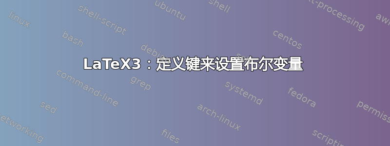 LaTeX3：定义键来设置布尔变量