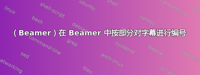 （Beamer）在 Beamer 中按部分对字幕进行编号