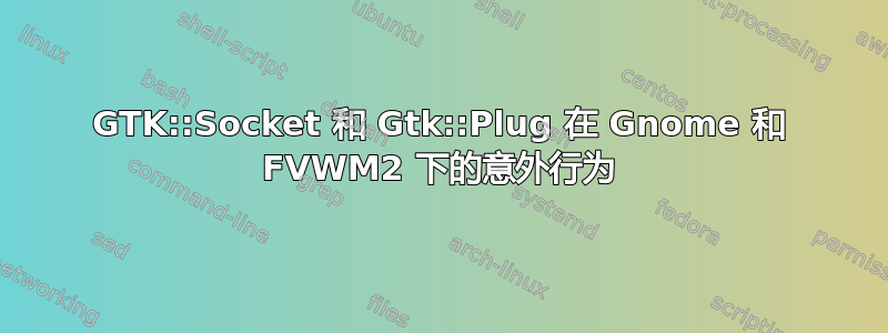 GTK::Socket 和 Gtk::Plug 在 Gnome 和 FVWM2 下的意外行为