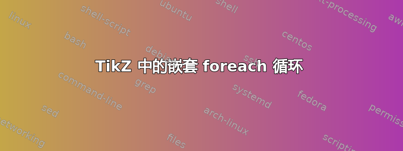 TikZ 中的嵌套 foreach 循环